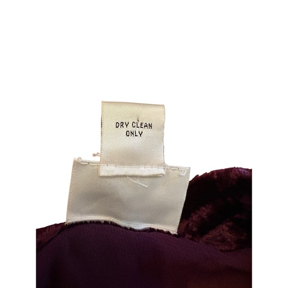 Vtg 90s Fashion Bug Sheer Purple Duster Embroidered Velvet Collar Sz L Boho - Picture 7 of 8